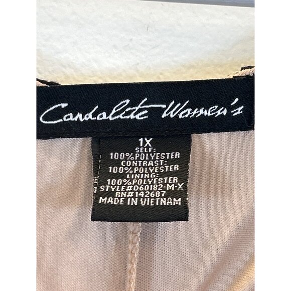 Candalite Women's Black Evening Gown Formal Maxi Party Dress Lace Size 1X - Picture 4 of 6